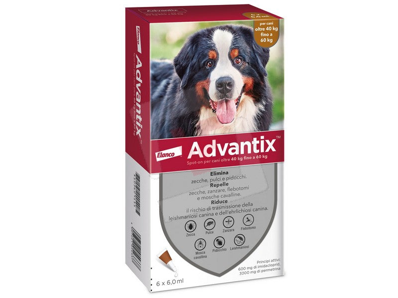 ADVANTIX SPOT-ON 6 PIPETTE 40 KG - 60 KG