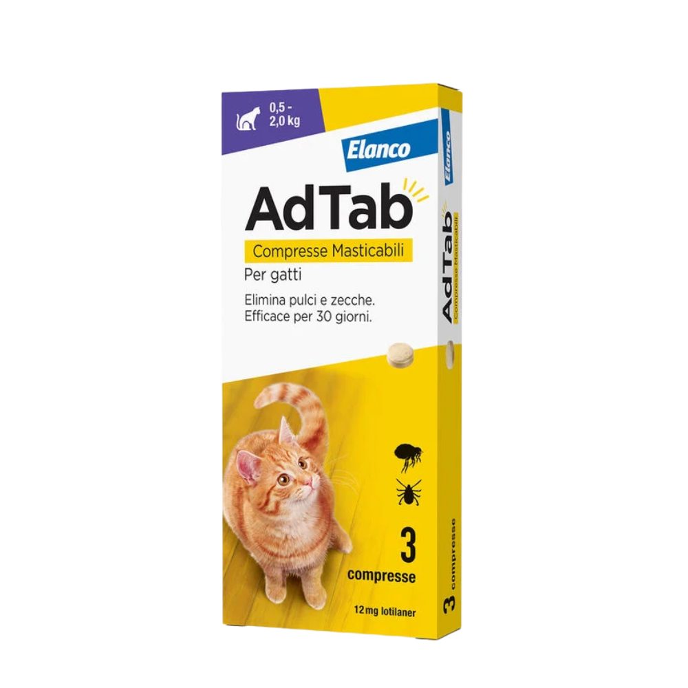 Elanco - AdTab Compresse Antiparassitario per Gatti 0,5-2 Kg