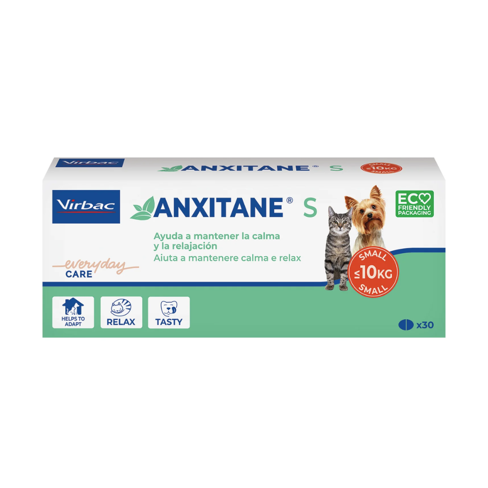 Virbac - Anxitane S Intrgratore Stress e Ansia Cane Gatto Confezione 30 Compresse