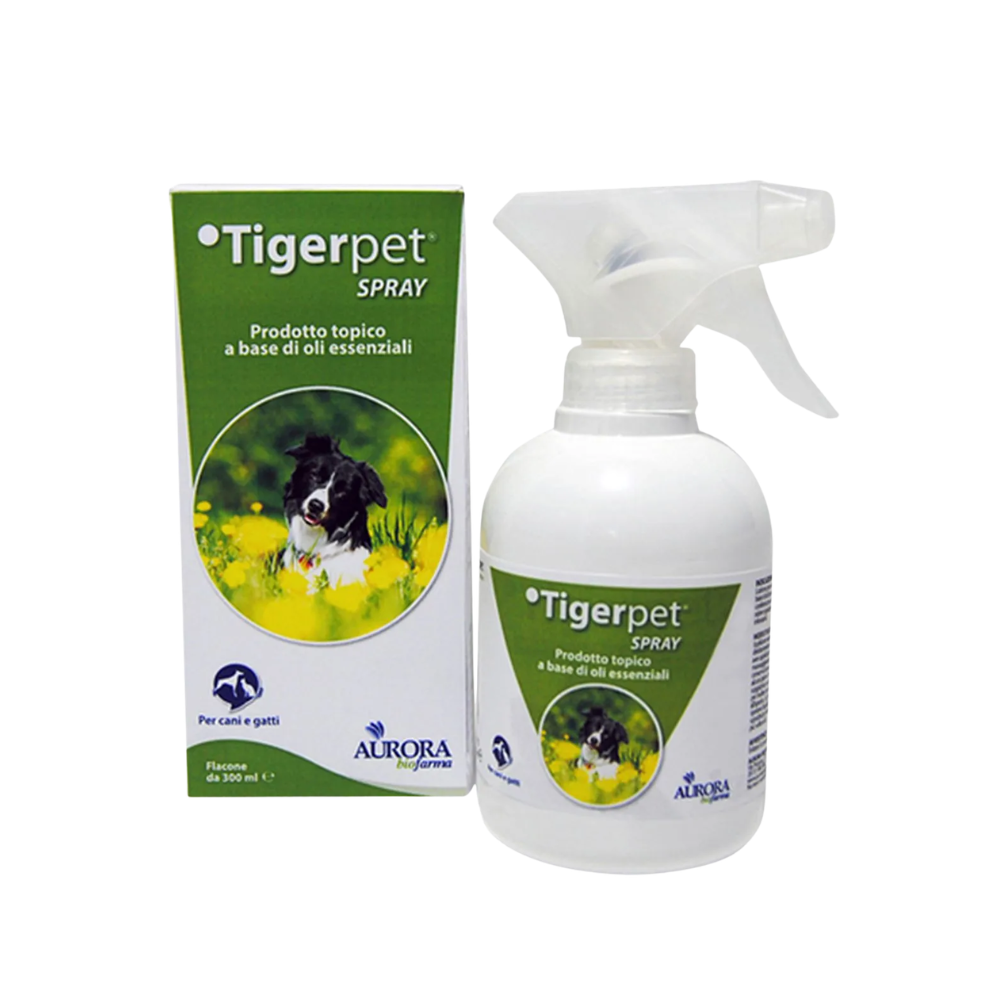 Aurora BioFarma - Tiger Pet Spray Repellente Cani e Gatti Confezione 300 Ml
