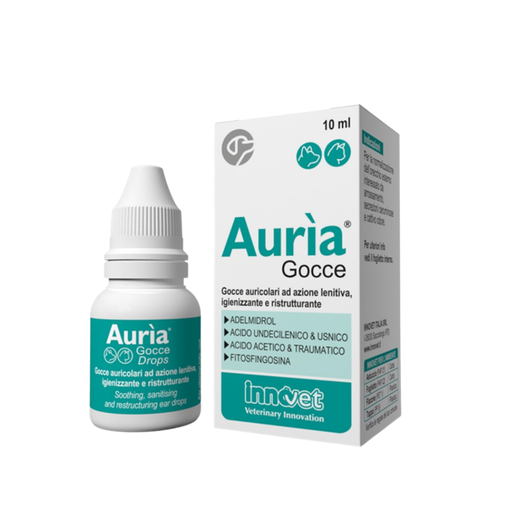 Innovet - Aurìa Drops Gocce Auricolari Cane e Gatto Confezione 10 Ml