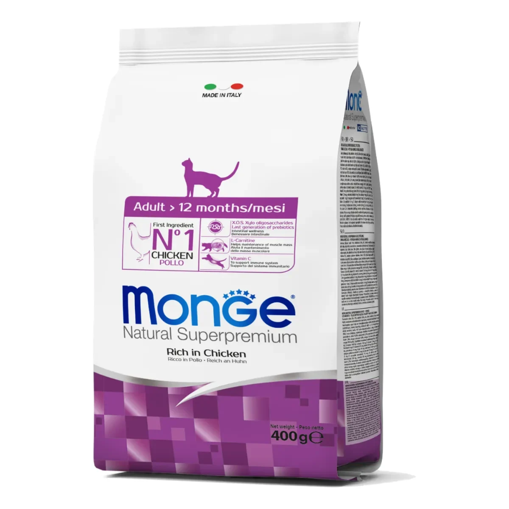 Monge - Natural Superpremium Adult Ricco in Pollo Confezione 400 Gr