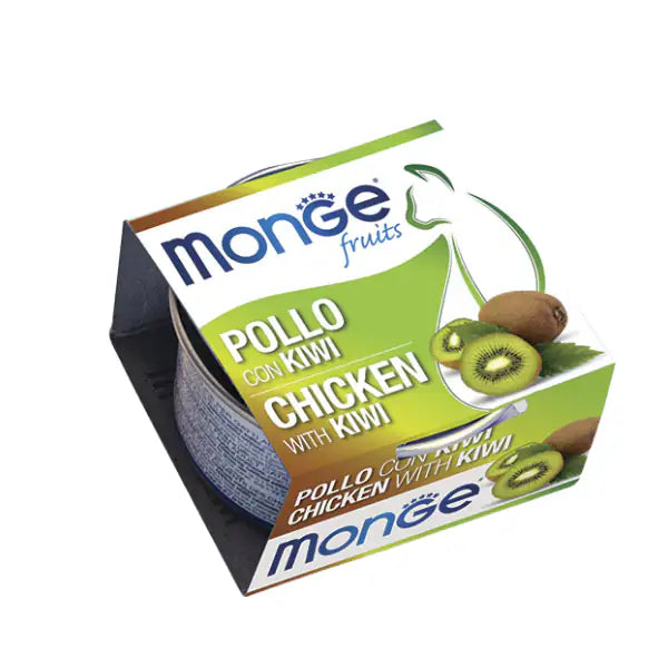 Monge - Fruits Umido per Gatti Adulti con Frutta Pollo e Ananas Confezione 80 Gr
