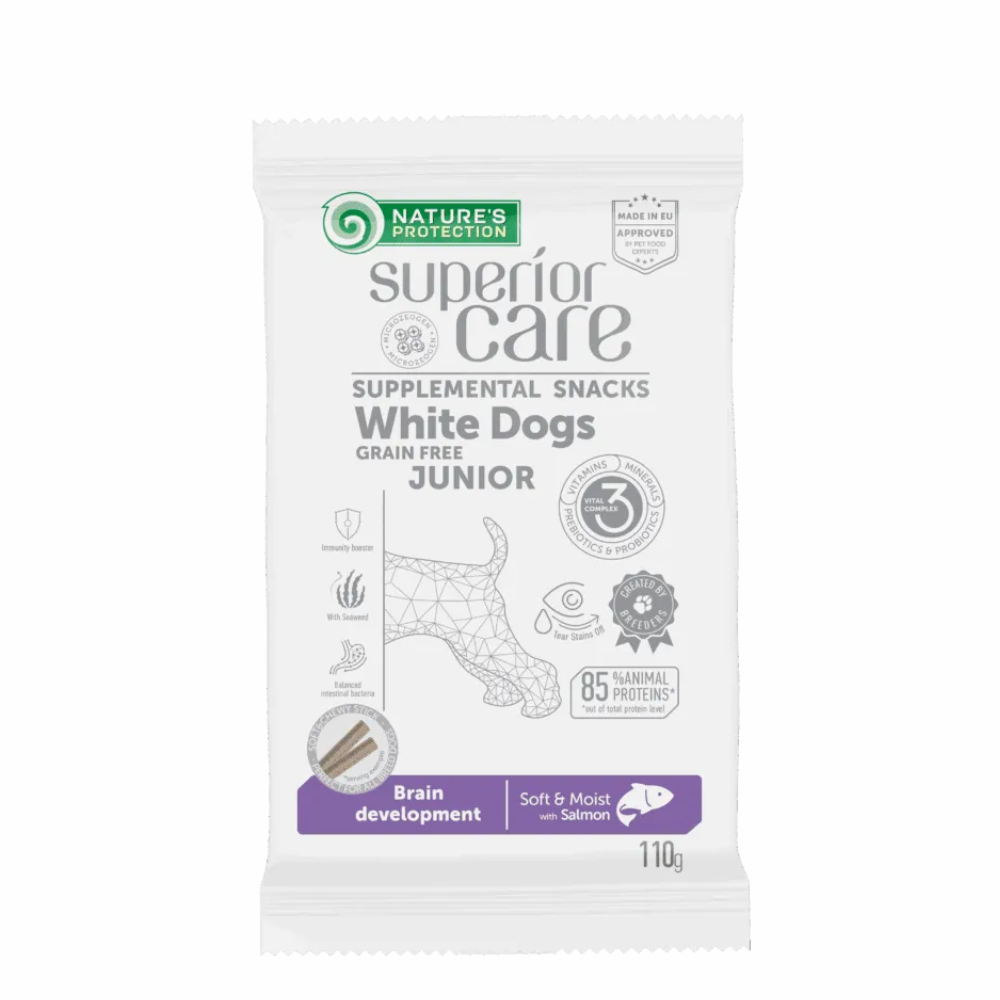 Nature's Protection - Superior Care Snack Grain Free Salmoni per Cani Junior Confezione 110 Gr