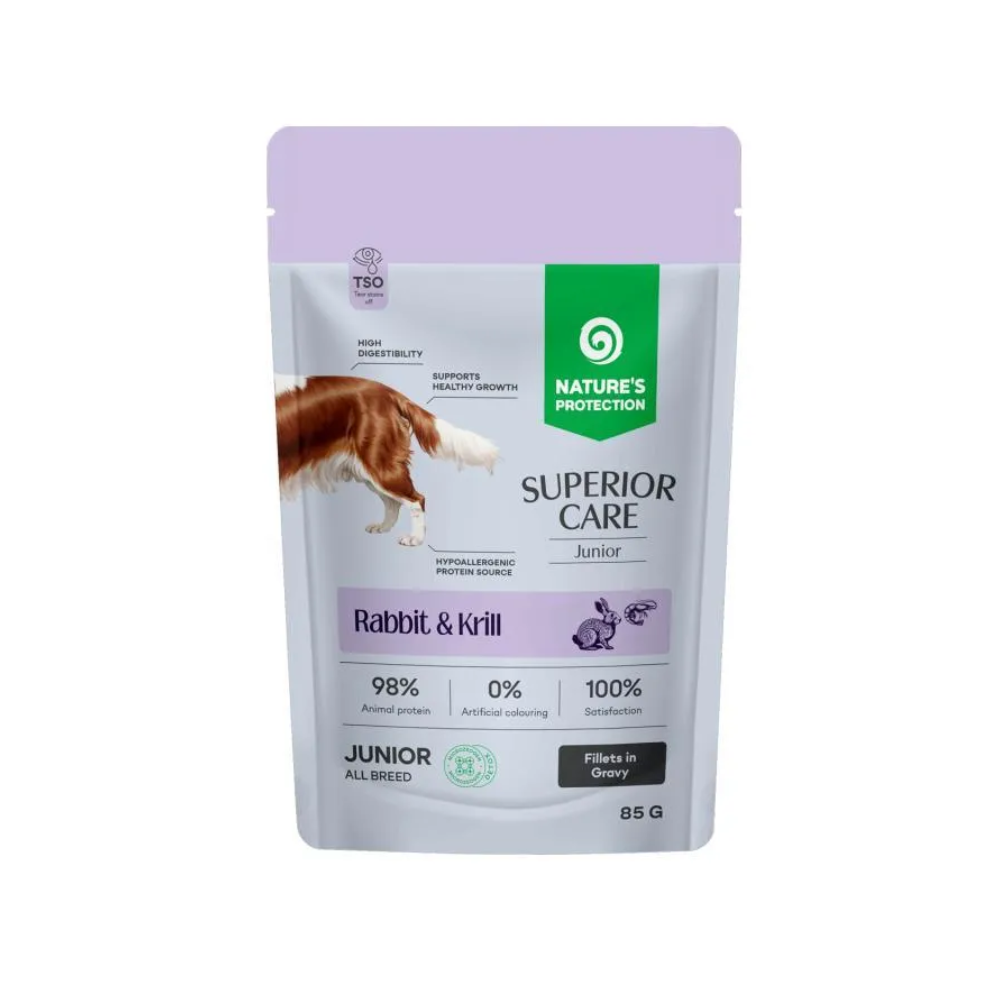 Nature's Protection - Superior Care Umido Grain Free Coniglio e Krill per Cuccioli 85 Gr