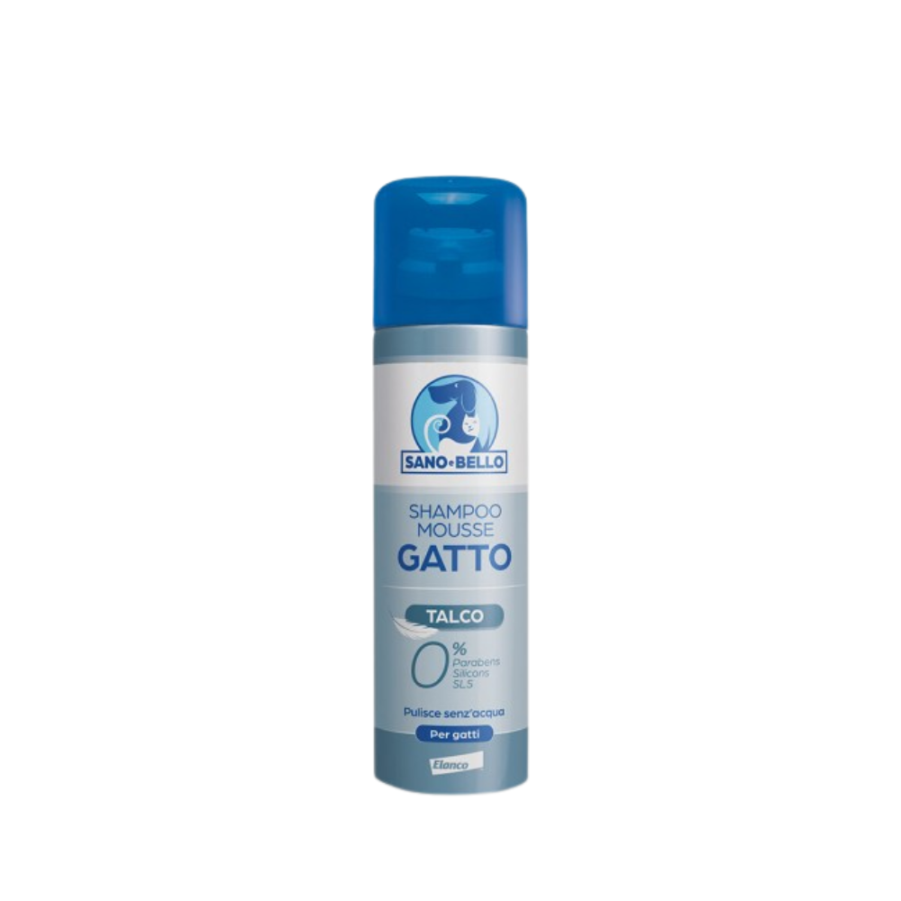 Sano e Bello - Shampoo Mousse Gatto Talco Confezione 200 Ml