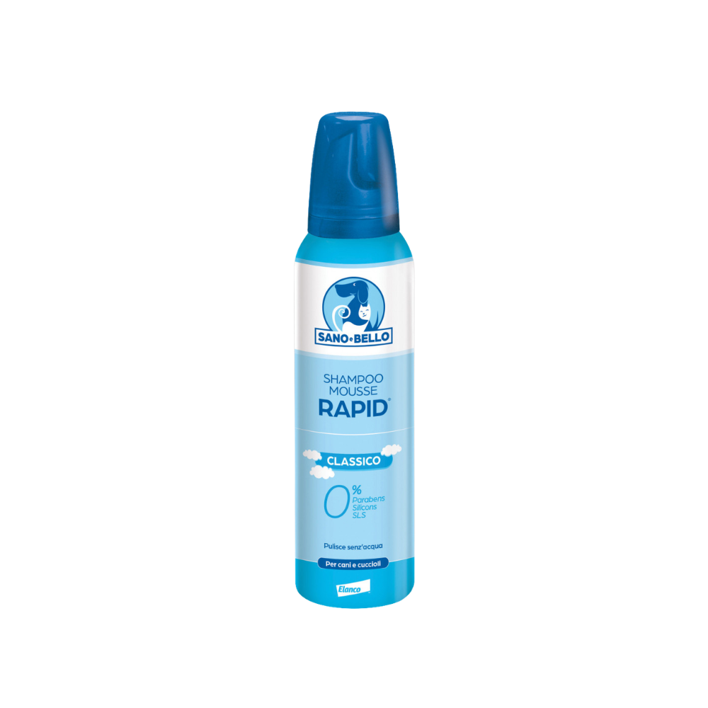 Sano e Bello - Shampoo Mousse Rapid Classico per Cani e Cuccioli Confezione 300 Ml