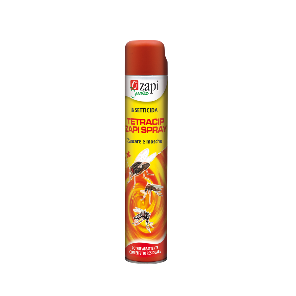 Zapi - Tetracip Spray Insetticida contro Zanzare, Mosche e Insetti Confezione 500 Ml