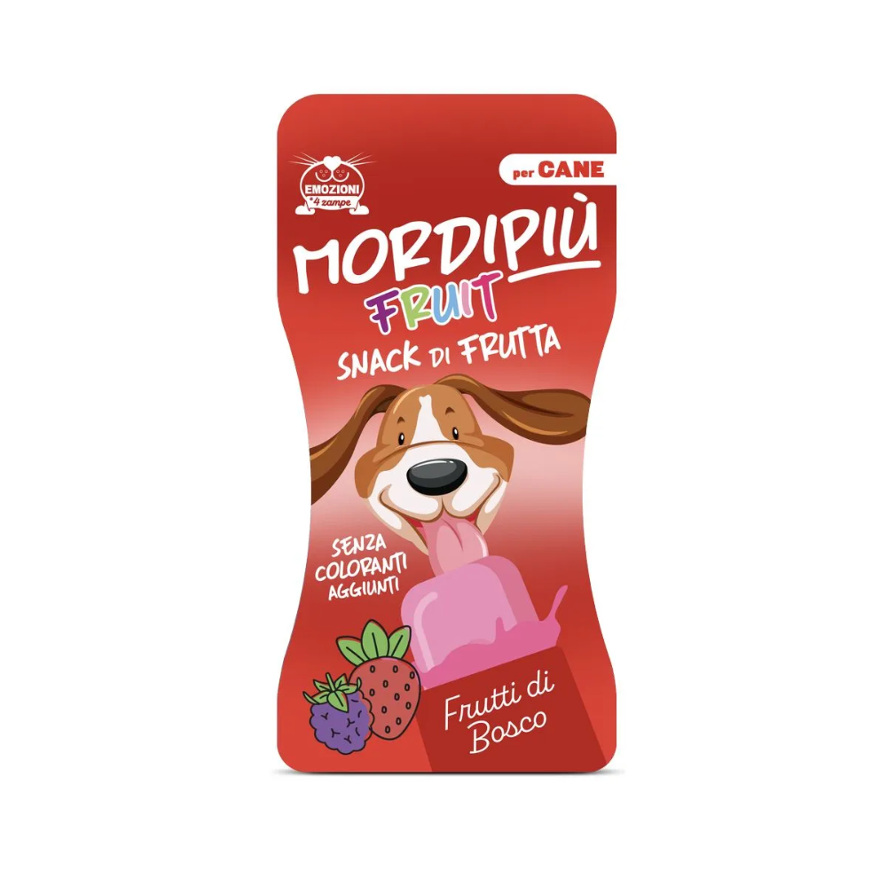 Mordipiù - Snack di Frutta per Cani Frutti di Bosco 50 Gr