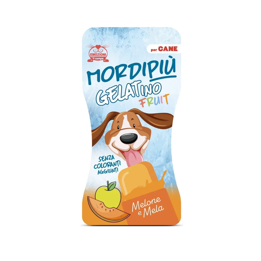 Mordipiù - Gelatino Fruit per Cani Mela e Melone 50 Gr