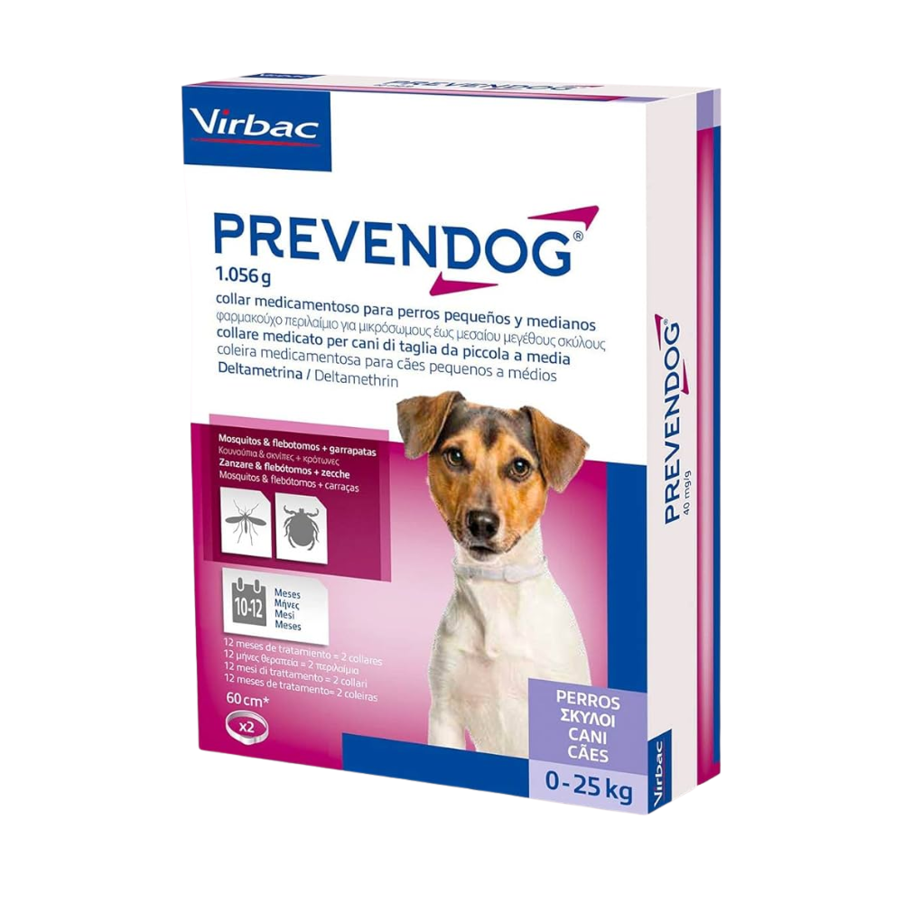 Virbac - Prevendog Collare Antiparassitario 0-25 Kg Confezione 2 Pezzi