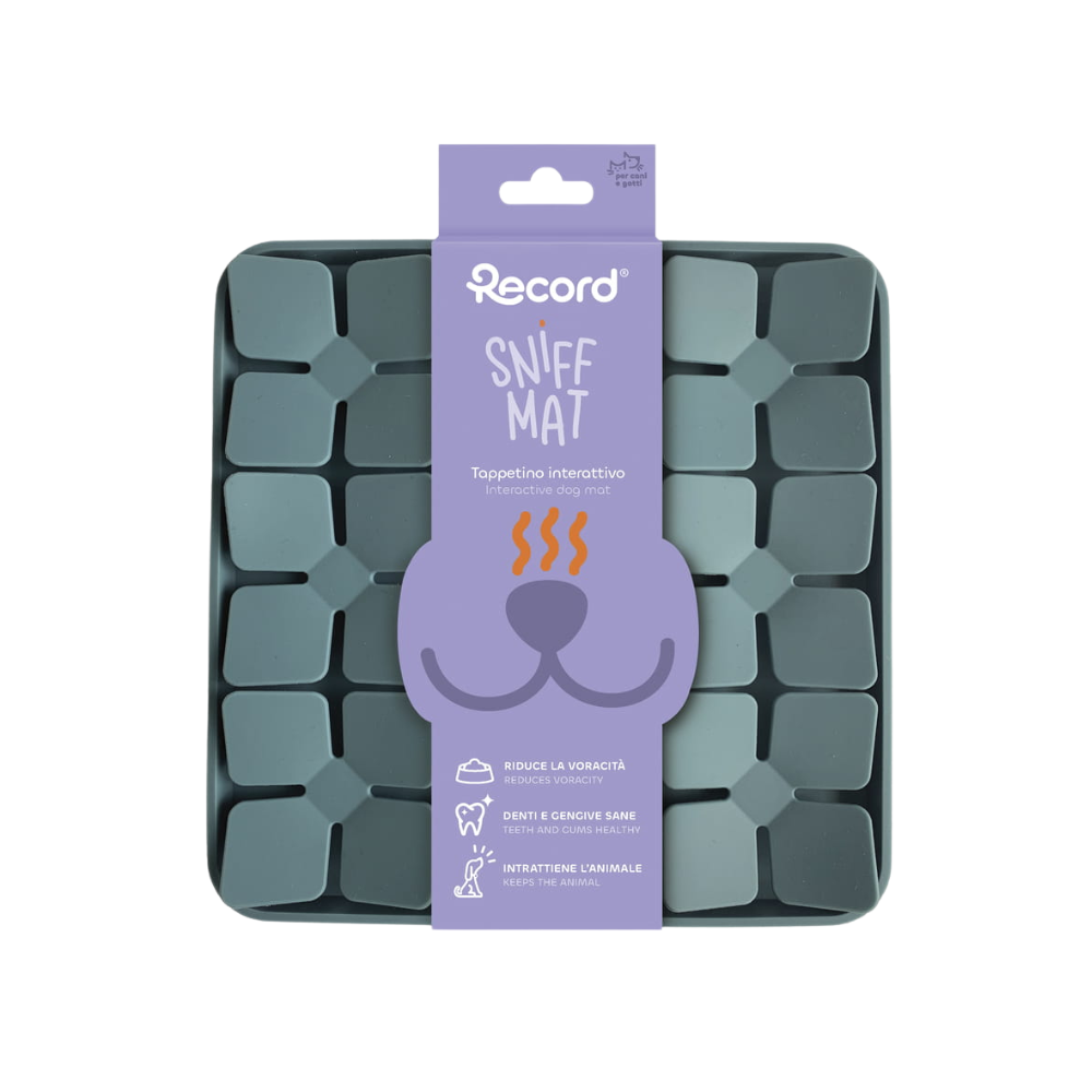 Record - Sniff Mat Tappetino Interattivo Cani e Gatti Colorazione Blu