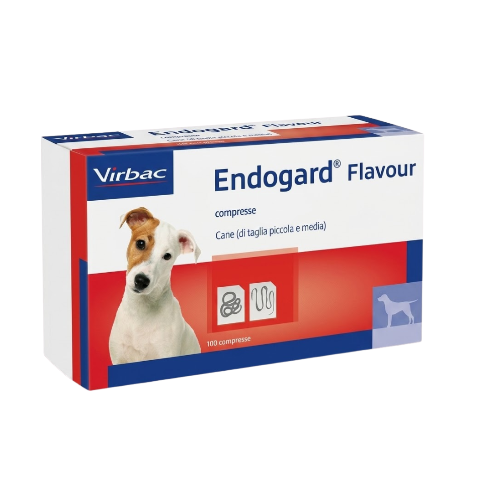 Virbac - Endogard Flavour Antiparassitario Cane Taglia Piccola e Media Confezione 100 Compresse