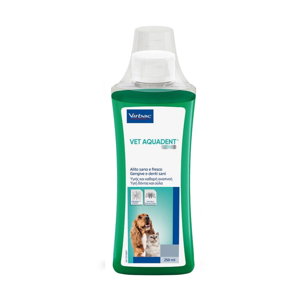 Virbac - Vet Aquadent Collutorio per Igiene Orale di Cani e Gatti 250 Ml