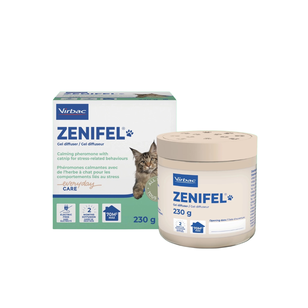 Virbac - Zenifel Diffusore in Gel con Feromoni Calmanti per Gatti Confezione 230 Gr